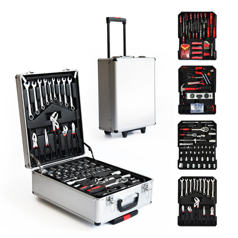 Auto Repair Tools - 186ピース アルミケース入り トロリー式 メカニック 自動車修理 ソケットレンチツール