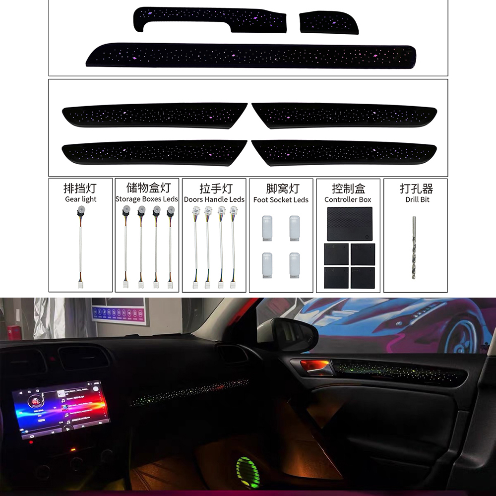 Led Ambient Interior Car Lights App Control - 車内照明アップグレード LEDアンビエントライト VW ゴルフ6 Gti MK6