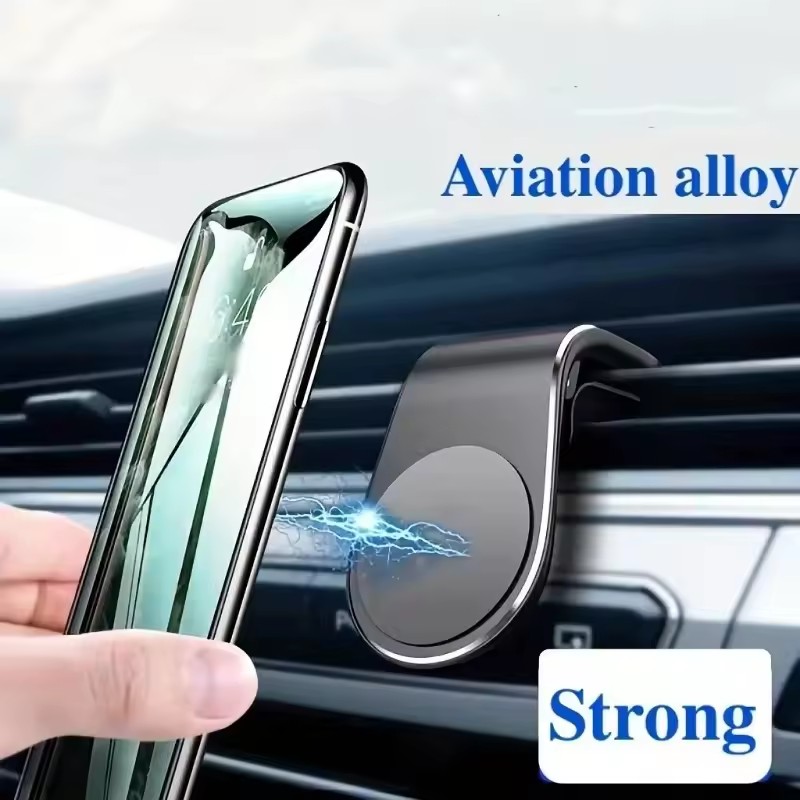 Magnetic Phone Holder For Car Vent - マグネット式車載携帯電話ホルダー エアコン吹き出し口クリップマウント 360度回転 モバイルブラケット GPS携帯電話スタンド 車内用