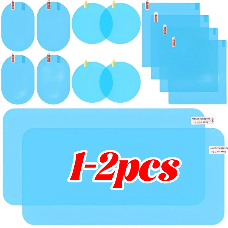 Anti Glare Car Rearview Mirror Film - 車のバックミラー保護フィルムサイドウィンドウステッカー防曇グレア防雨防水バックミラークリアレインフィルム