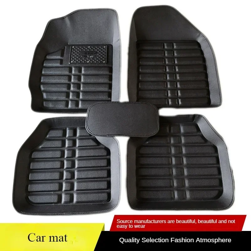 Car Floor Mats Universal Waterproof Leather - 5 個プレミアム簡単クリーン防水自動フットパッドユニバーサル防水 Pu レザー耐久性のある車のフロアマット車のインテリア Accessorie
