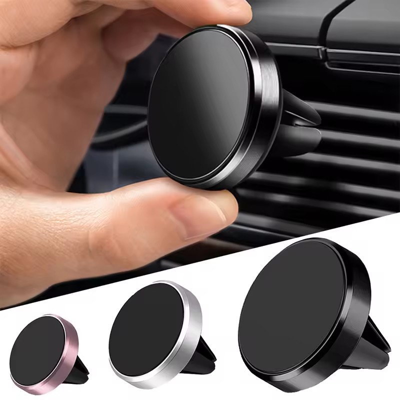 Magnetic Phone Holder For Car Vent - エアコン吹き出し口用マグネット式スマホホルダー、車載ホルダー、携帯電話ホルダー、GPSマウント、iPhone 16/15/14/13/12、Xiaomi、Samsung対応
