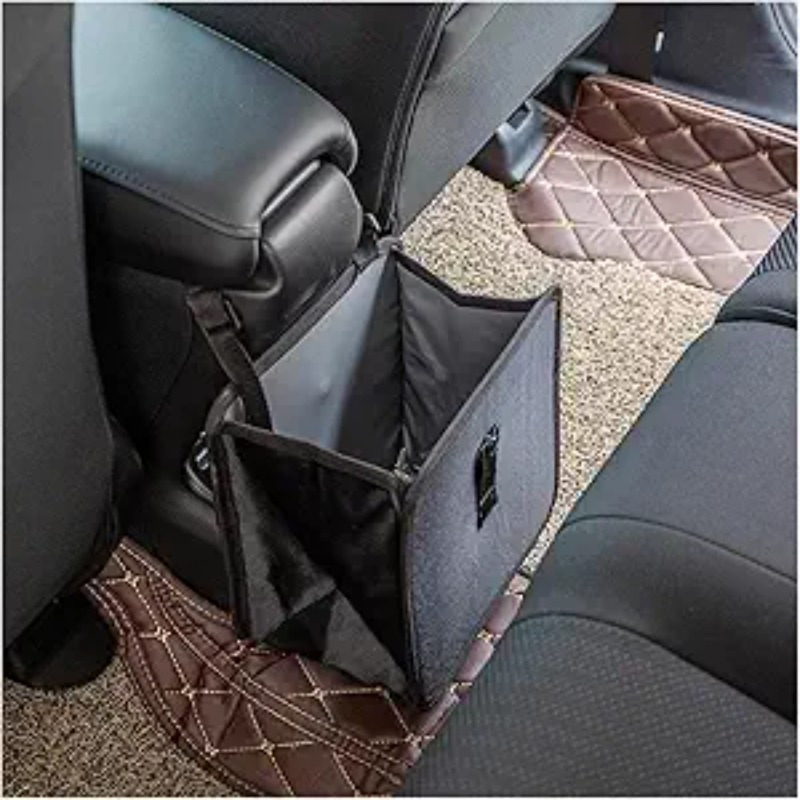 Waterproof Car Trash Can With Lid - 多機能防水折りたたみ式車用ゴミ箱ゴミ箱バッグ収納ポケットオーガナイザーハンギングオックスフォード布調節可能