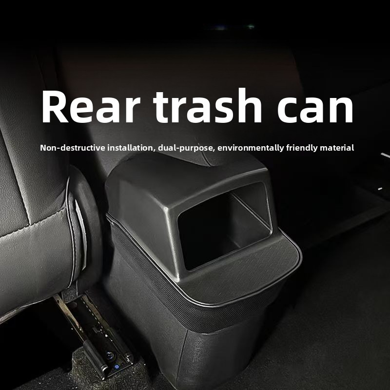 Waterproof Car Trash Can With Lid - シリコン製リア収納ボックス BYD シーガル 2023+ 車用ゴミ箱オーガナイザー 蓋付き