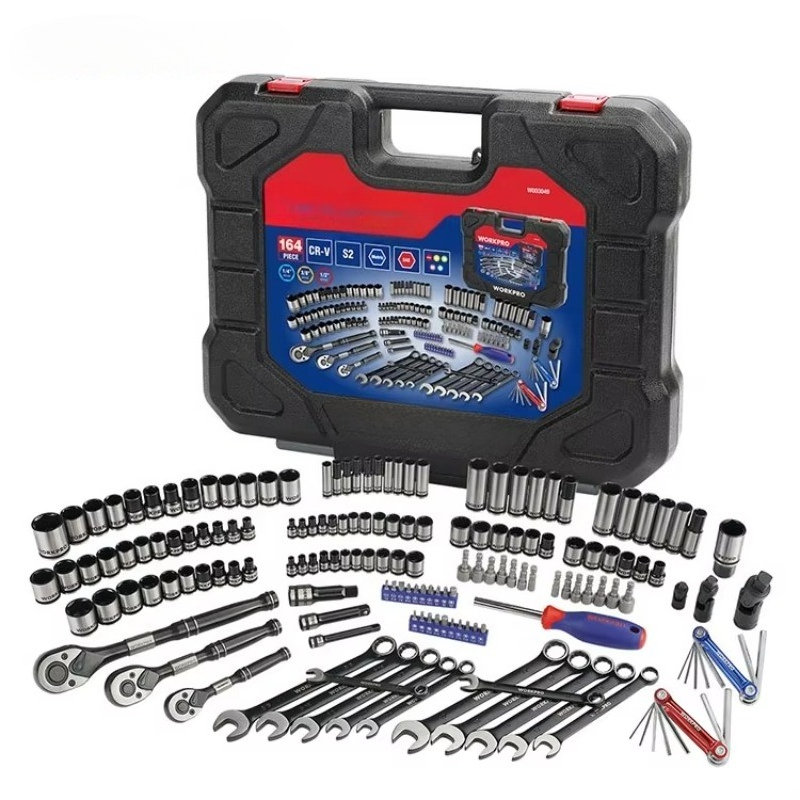Auto Repair Tools - 164ピースPCメカニックツールボックスセット 1/4インチ 3/8インチ 1/2インチ DR. CR-V