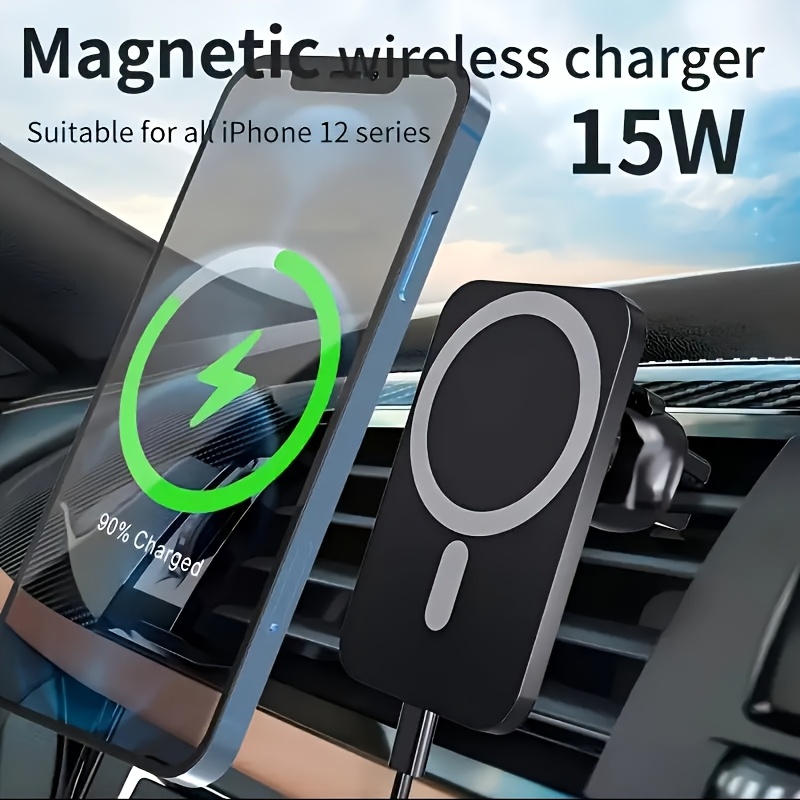 Wireless Car Charger Mount Fast Charging - 15W マグネティックカーワイヤレス充電器 急速充電 調整可能なホルダー USB C