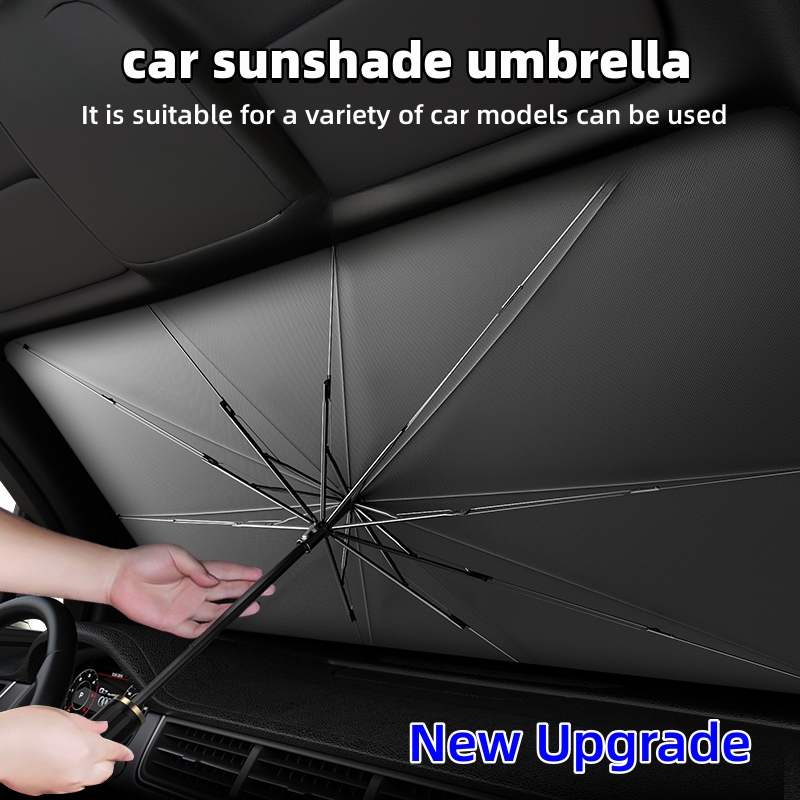 Car Sunshade Windshield Umbrella Foldable - 車のサンシェードフロントガラス傘フロントサンシェードパラソル折りたたみ夏保護車の断熱カーアクセサリー