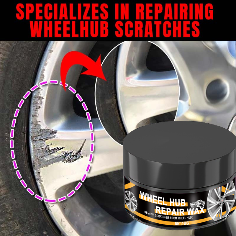 Car Scratch Repair Polishing Wax Paste - 1 ピース 100 グラムユニバーサルホイールハブ修理キット、車のホイールケア研磨ペースト、高品質ホイールハブケアワックス、痕跡のない傷修理、無料スポンジ
