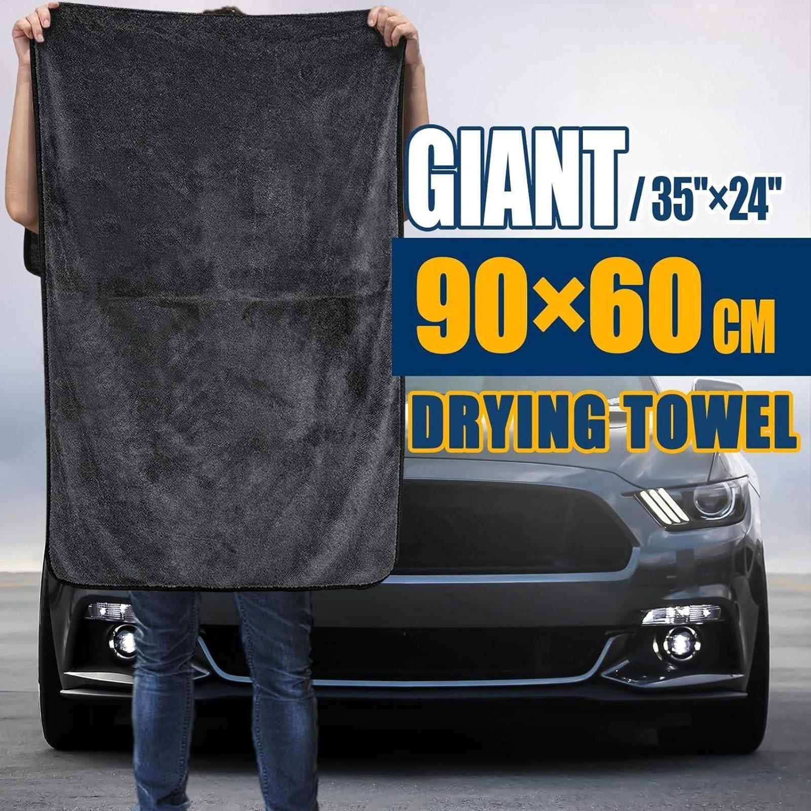 Microfiber Car Drying Towel Super Absorbent - 強力吸水マイクロファイバーカータオル、傷防止乾燥クリーニングワイプクロス、自動車ディテーリング用ウォッシュミット、SUV、RV、車のガラス用
