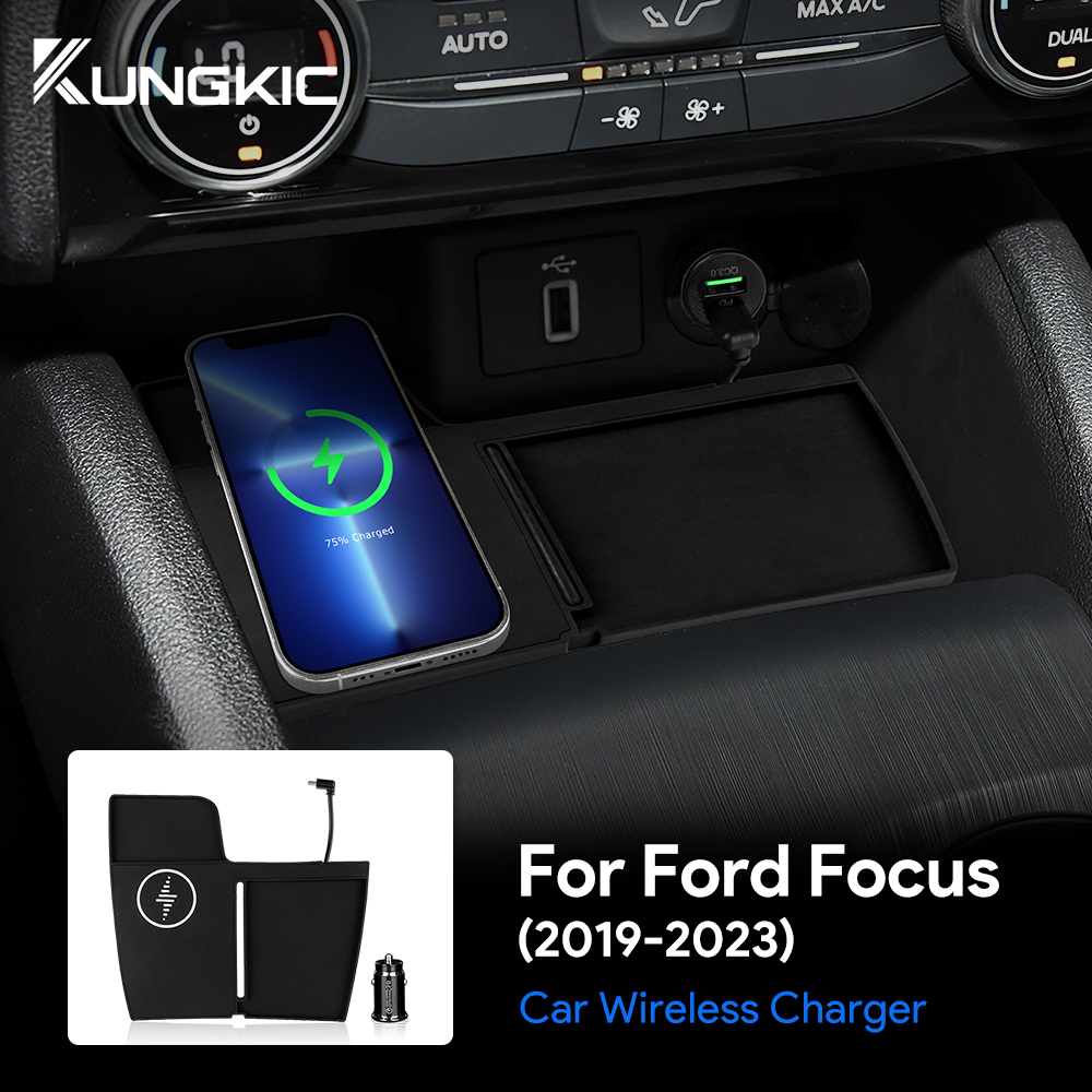 Wireless Car Charger Mount Fast Charging - フォード フォーカス 2019 2020 2021 2022