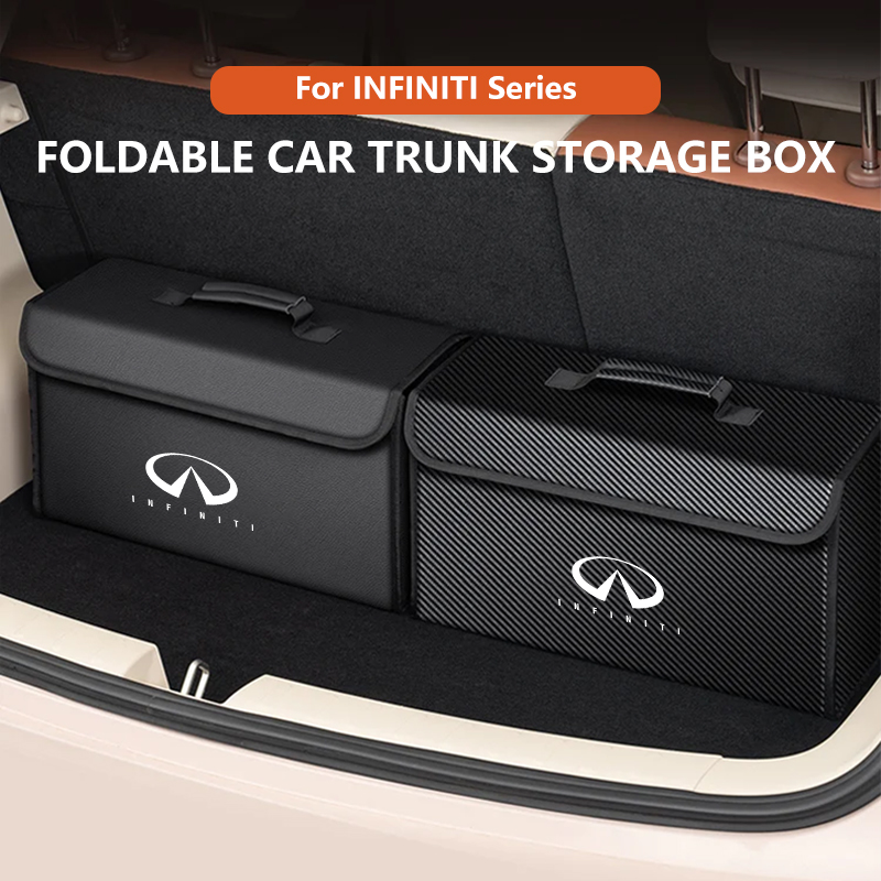 Car Trunk Organizer Foldable Storage Box - 車のトランクオーガナイザーボックス折りたたみ式収納整理バッグ自動車アクセサリーインフィニティQ70L QX50 Q50 QX30 QX60 QX80