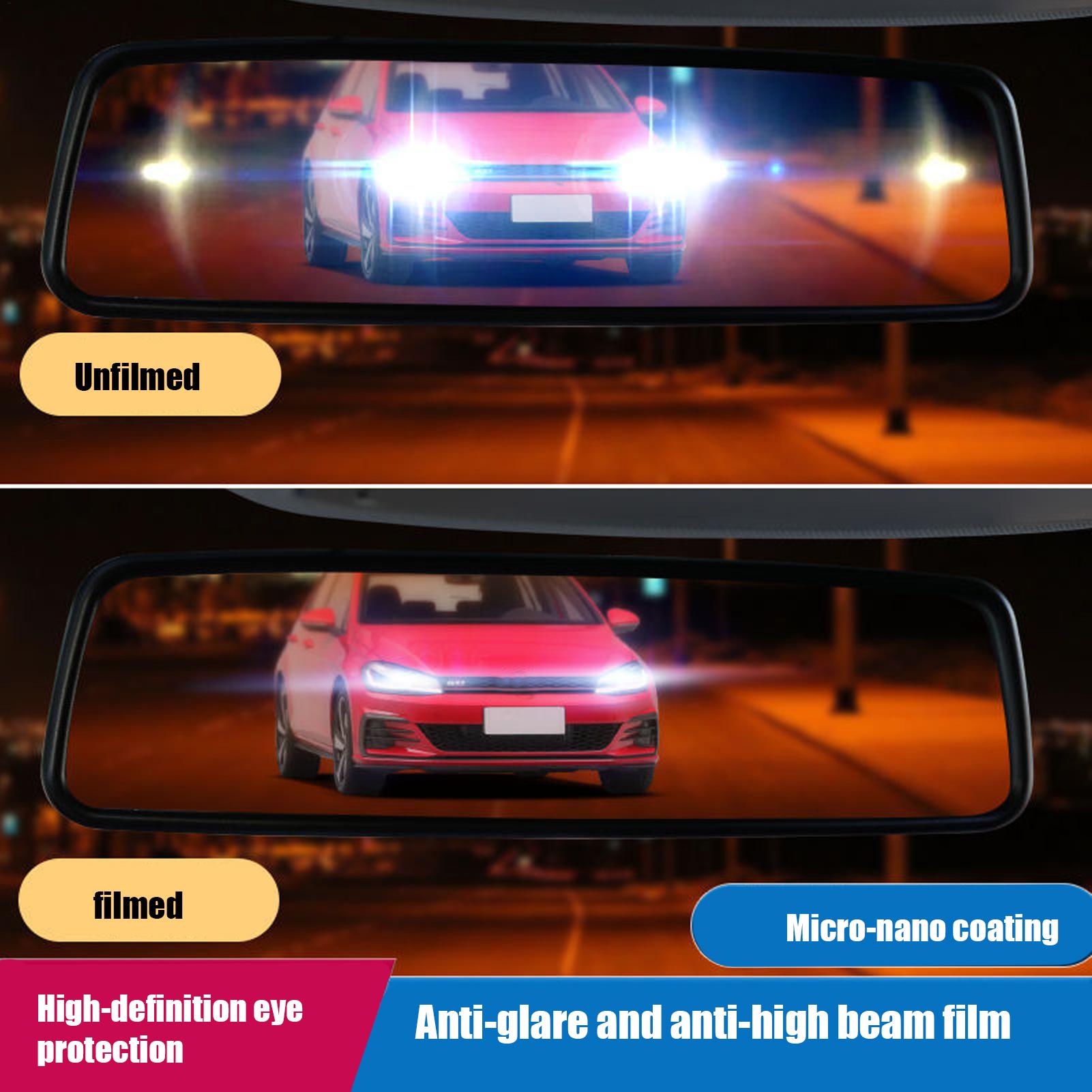 Anti Glare Car Rearview Mirror Film - アンチグレア車内ミラーステッカーフィルムバックミラー防曇フィルム長持ちグレア保護ステッカーアクセサリー