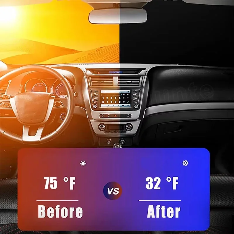 車用サンシェード UV反射 ウインドシールド傘 フロントサン - Car Sunshade Windshield Umbrella Foldable のレビューと価格