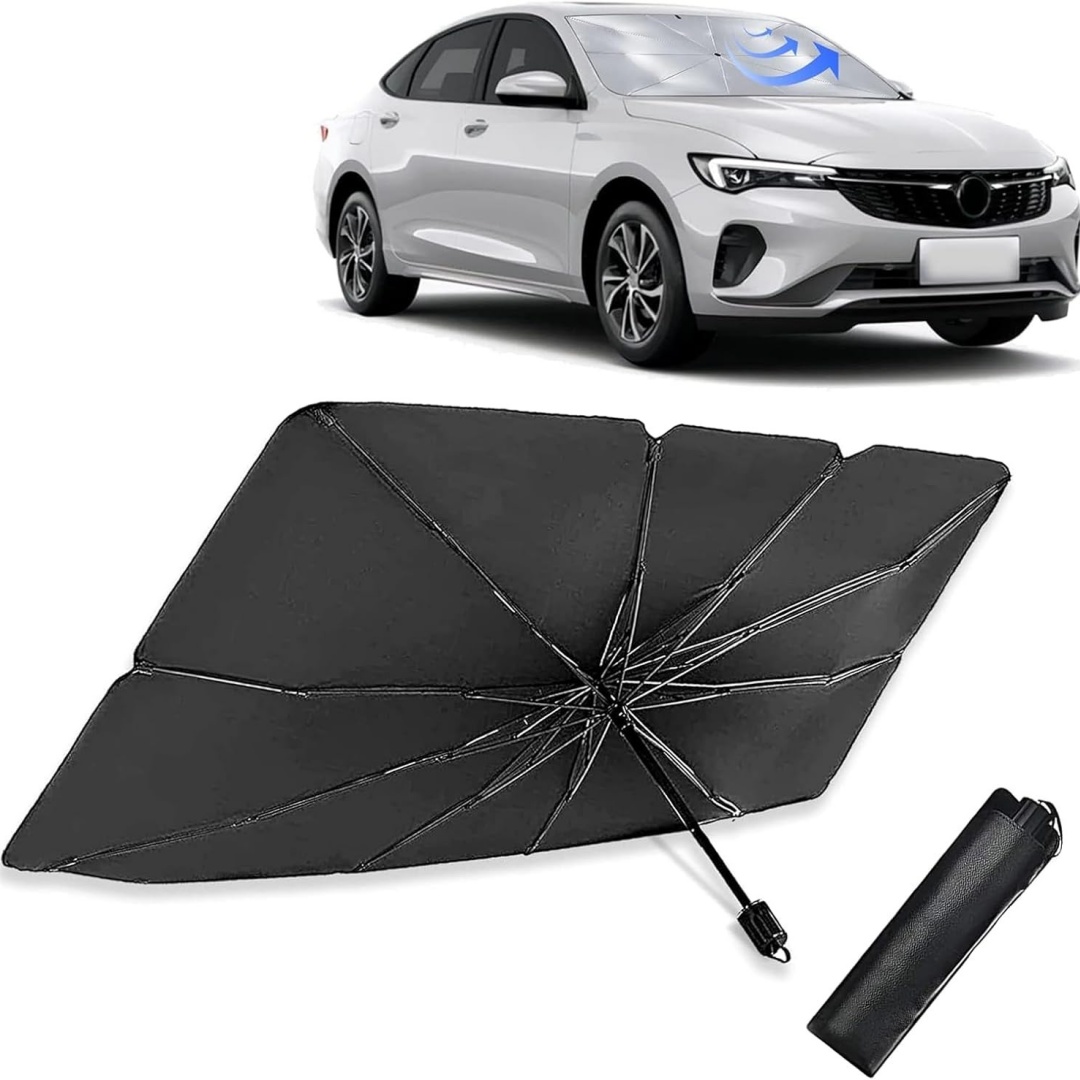 フロントガラス用サンシェード傘、3層グラフェン10リブ折りた - Car Sunshade Windshield Umbrella Foldable のレビューと価格