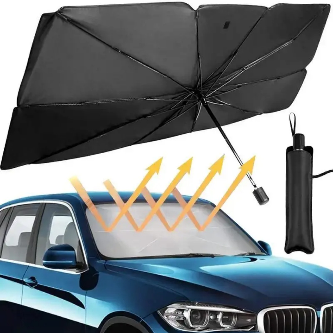 フロントガラス用サンシェード傘、3層グラフェン10リブ折りた - Car Sunshade Windshield Umbrella Foldable のレビューと価格