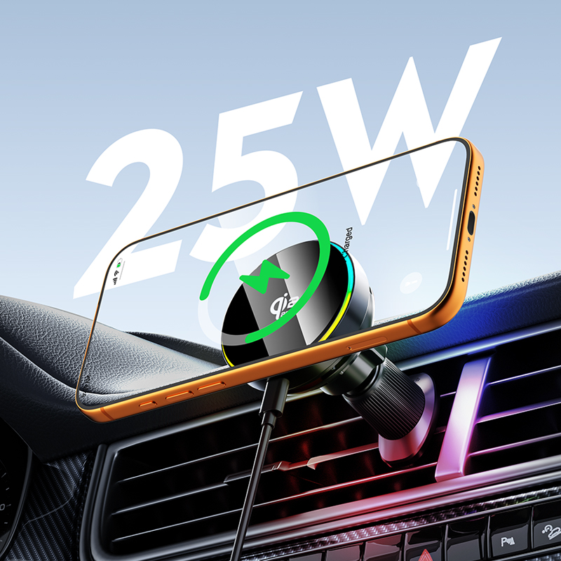qi2.2 25W 車載ワイヤレス充電器 Magsafe対応 - Magnetic Phone Holder For Car Vent のレビューと価格