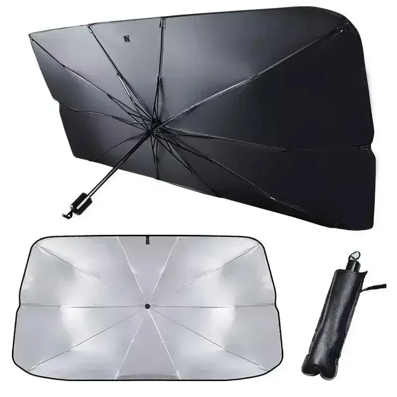 多目的便利な折りたたみ式車のフロントガラスサンシェードインテ - Car Sunshade Windshield Umbrella Foldable のレビューと価格