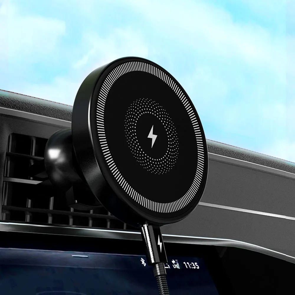 マグネット式ワイヤレス車載充電器 エアコン吹き出し口用スマホ - Wireless Car Charger Mount Fast Charging のレビューと価格