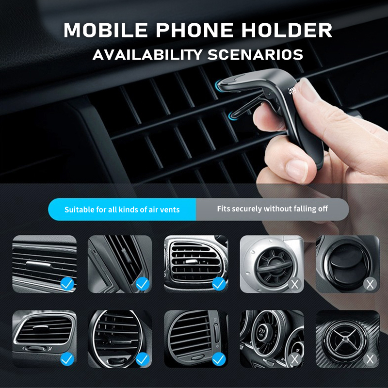車の磁気エアベントクリップ、電話ホルダー、調整可能な回転、ジ - Magnetic Phone Holder For Car Vent のレビューと価格