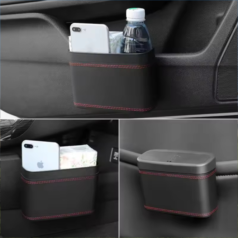 小型携帯用車載ゴミ箱、簡単ポップアップ蓋付き自動ドアサイド収 - Waterproof Car Trash Can With Lid のレビューと価格