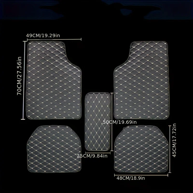 5 個のユニバーサル PU レザー車用フロアマット、防水耐摩 - Car Floor Mats Universal Waterproof Leather のレビューと価格