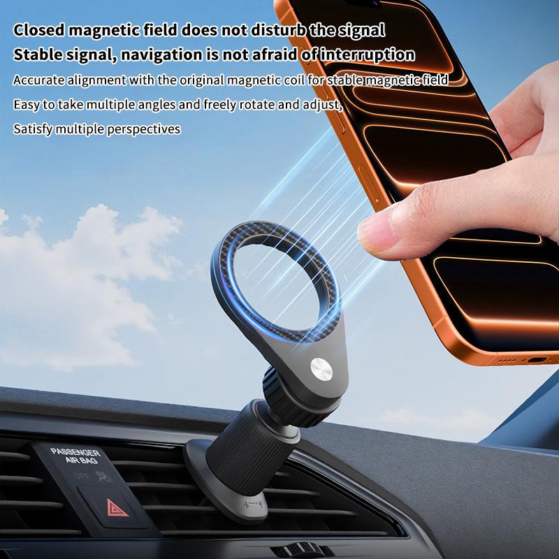 1 個のカーボンファイバー磁気自動車電話ホルダー 360 回 - Magnetic Phone Holder For Car Vent のレビューと価格