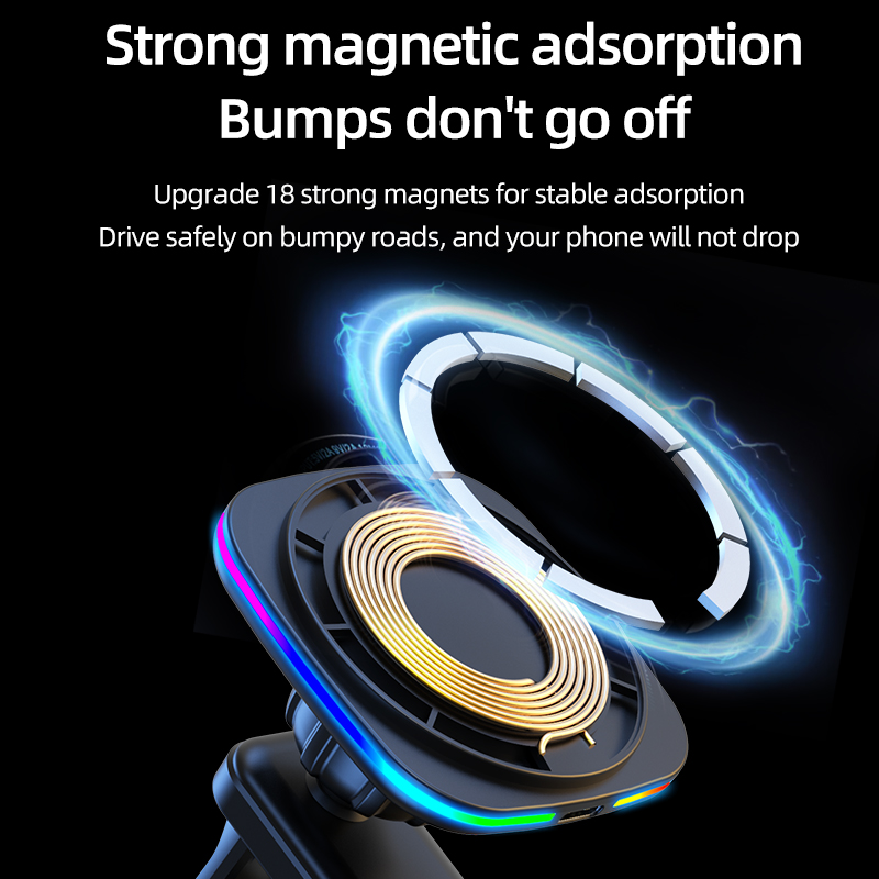 車載急速充電マグネット式ワイヤレス充電器 エアベント用スマホ - Magnetic Phone Holder For Car Vent のレビューと価格
