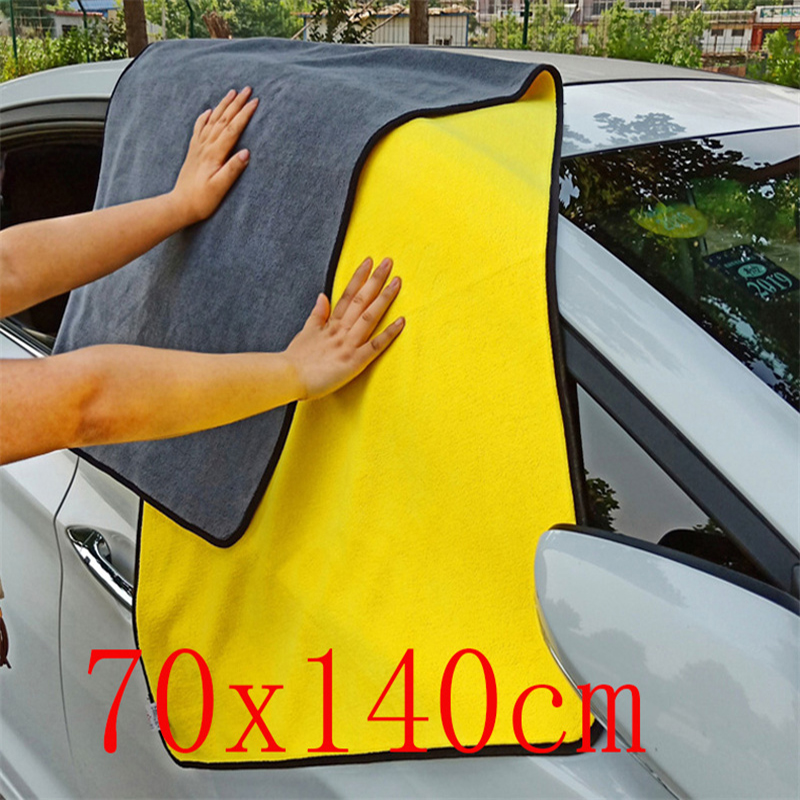 ビッグ洗車マイクロファイバータオル車のクリーニング乾燥布カー - Microfiber Car Drying Towel Super Absorbent のレビューと価格