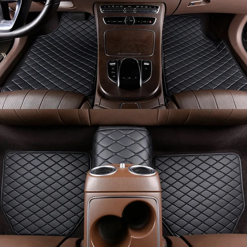 車のフロアマット 5 個ユニバーサル品質 PU レザー防水自 - Car Floor Mats Universal Waterproof Leather のレビューと価格