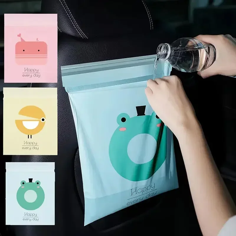 車用ゴミ袋 15枚入り 使い捨て 防水 車用ゴミ箱バッグ ど - Waterproof Car Trash Can With Lid のレビューと価格