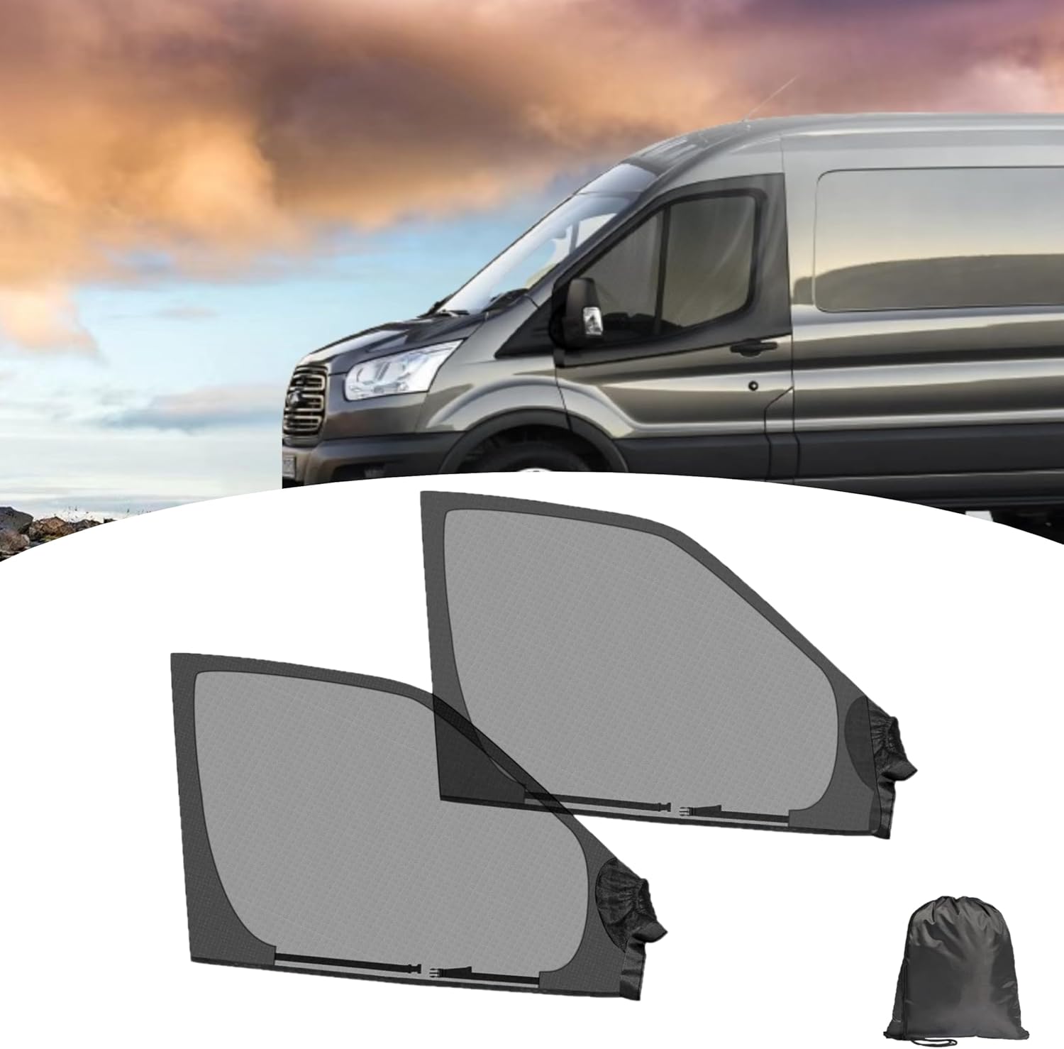 2 個ユニバーサルキャンピングカー窓バグスクリーンペアフロン - Car Accessories のレビューと価格