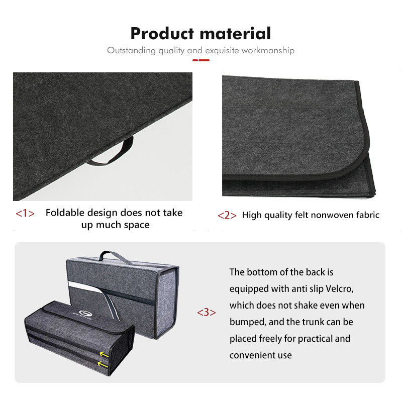 GAC MOTOR 折りたたみ式フェルト製カートランクオーガ - Car Trunk Organizer Foldable Storage Box のレビューと価格
