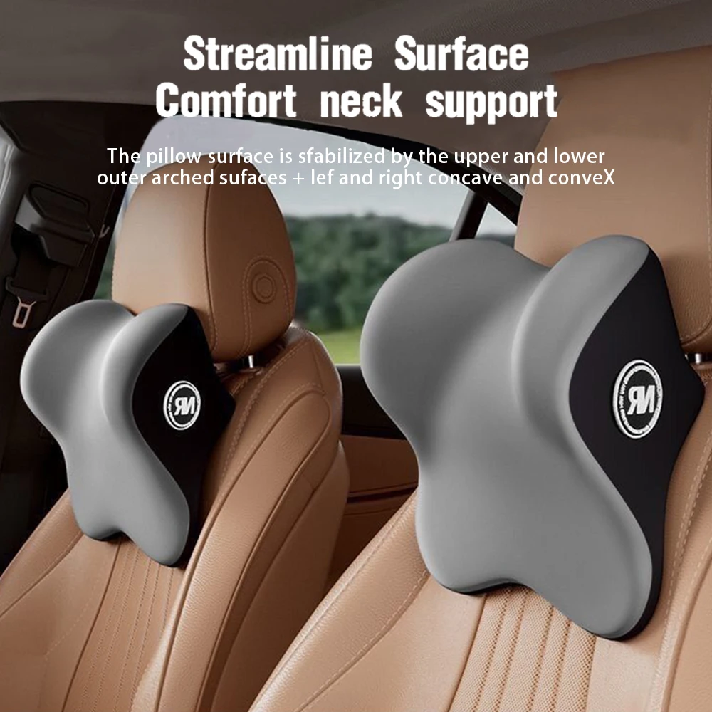 車の低反発ヘッドレストセット車の首枕車の腰腰クッションウエス - Memory Foam Car Neck Pillow Lumbar Support のレビューと価格