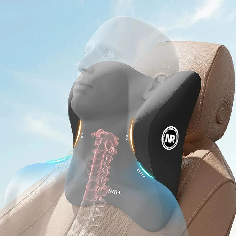 車の低反発ヘッドレストセット車の首枕車の腰腰クッションウエス - Memory Foam Car Neck Pillow Lumbar Support のレビューと価格