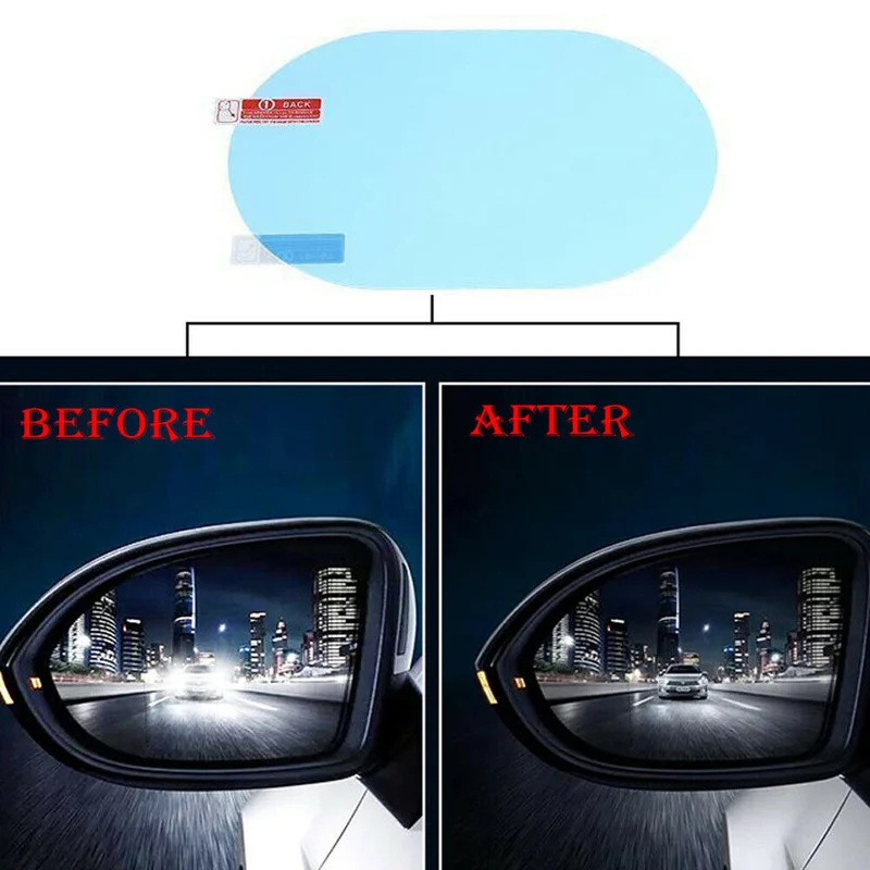 2 個車のステッカー防雨フィルム車のバックミラー車のバックミ - Anti Glare Car Rearview Mirror Film のレビューと価格