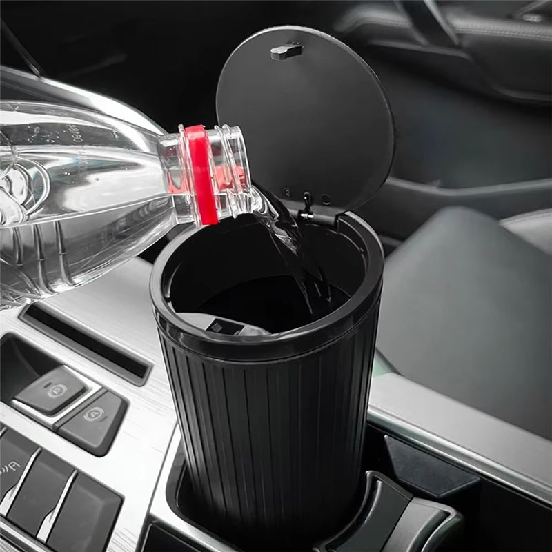 A60E-プレス式車用ゴミ箱 蓋付き、車用カップホルダー用防 - Waterproof Car Trash Can With Lid のレビューと価格
