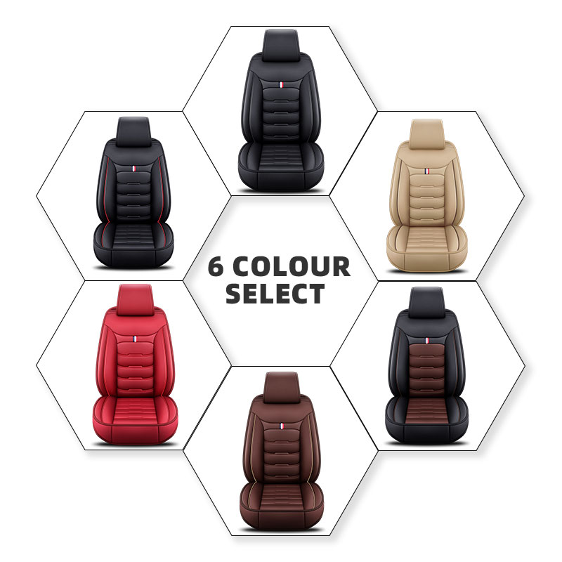 ユニバーサルカーシートカバー,PUレザーマット,完全に囲まれ - Leather Car Seat Covers Full Set Universal のレビューと価格