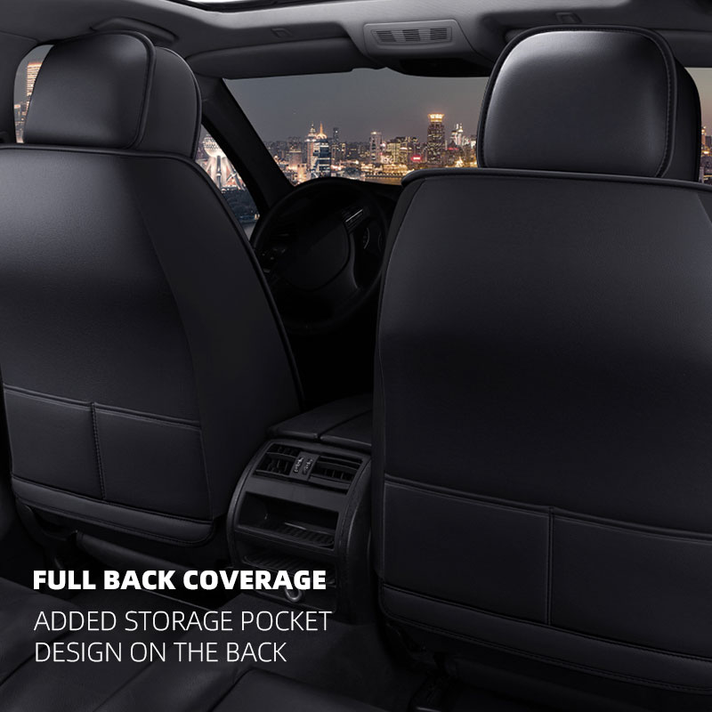 ユニバーサルカーシートカバー,PUレザーマット,完全に囲まれ - Leather Car Seat Covers Full Set Universal のレビューと価格