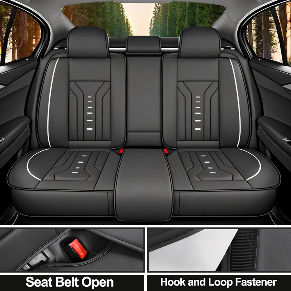 高級ユニバーサルレザーカーシートカバーフルセット四季対応完全 - Leather Car Seat Covers Full Set Universal のレビューと価格
