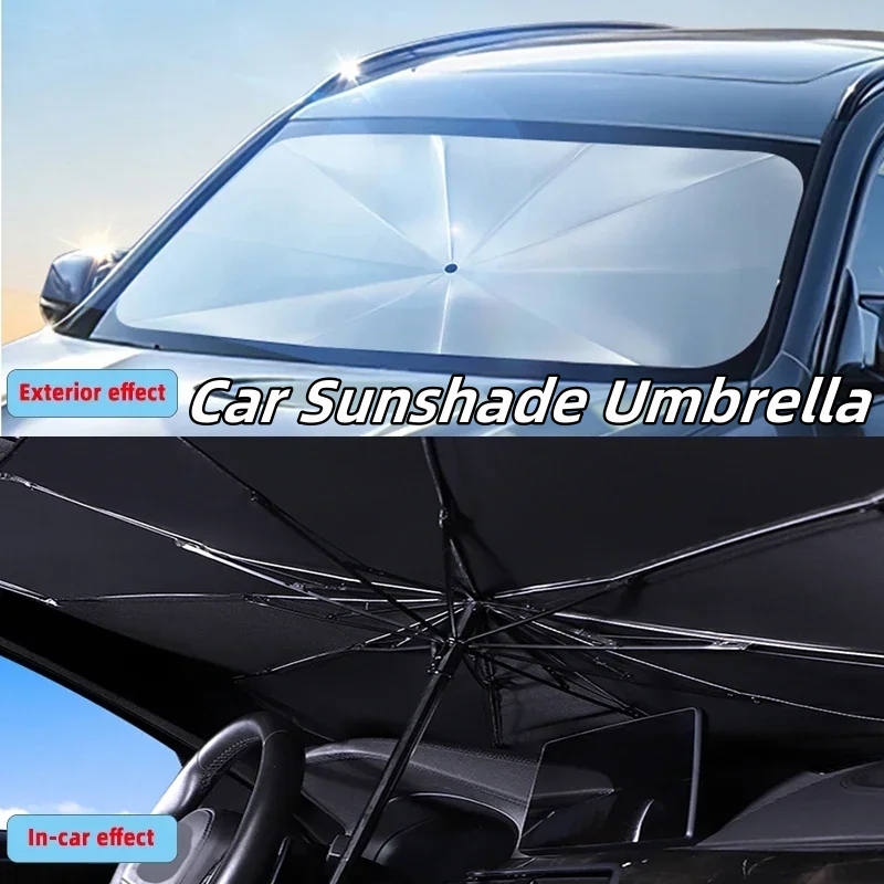 車のフロントガラス用サンシェード傘、折りたたみ式、断熱、夏用 - Car Sunshade Windshield Umbrella Foldable のレビューと価格