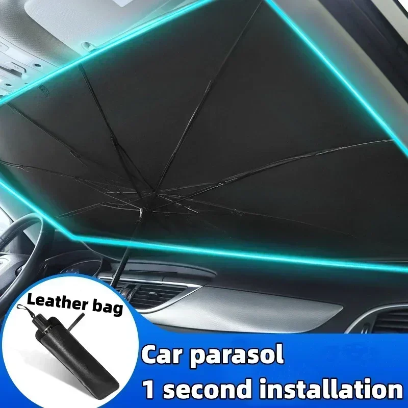 車用サンシェード、折りたたみ式傘型サンシェード/カバー（ほと - Car Sunshade Windshield Umbrella Foldable のレビューと価格