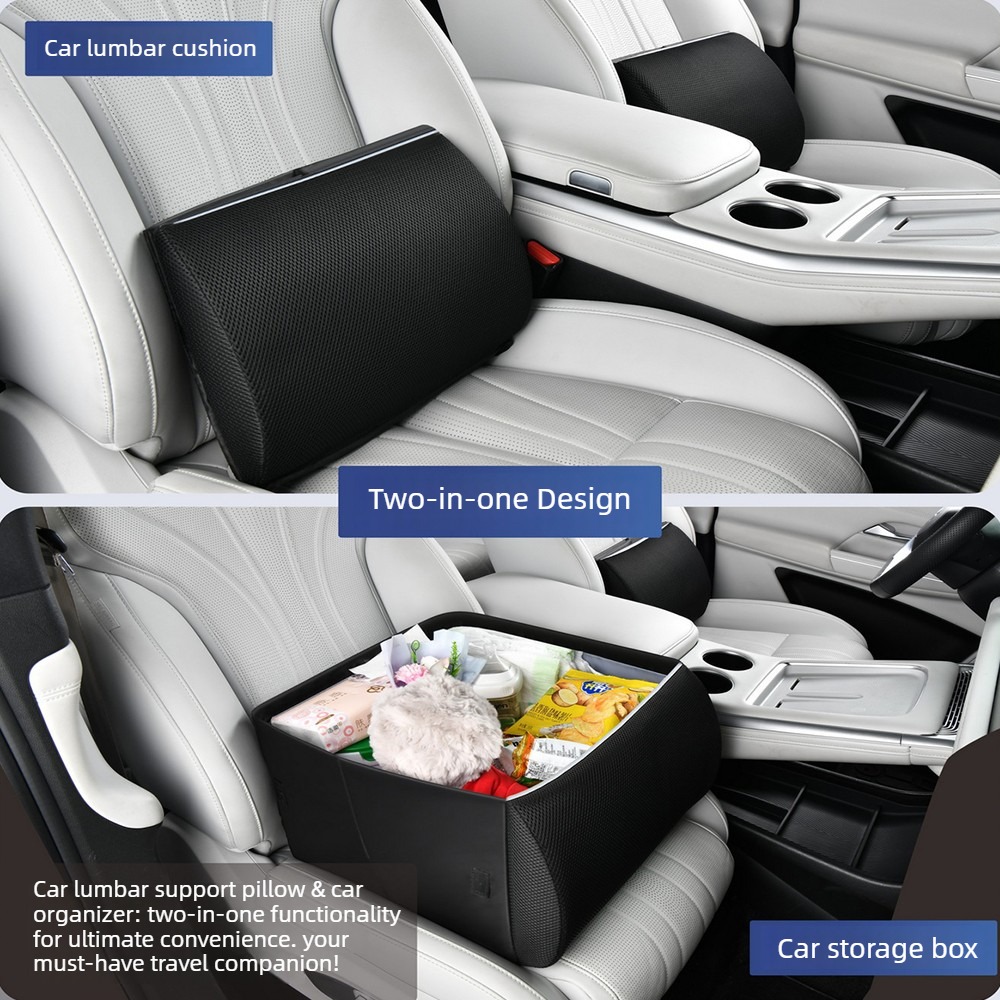 2-in-1多機能カーシートバックレストクッション収納ボック - Car Trunk Organizer Foldable Storage Box のレビューと価格