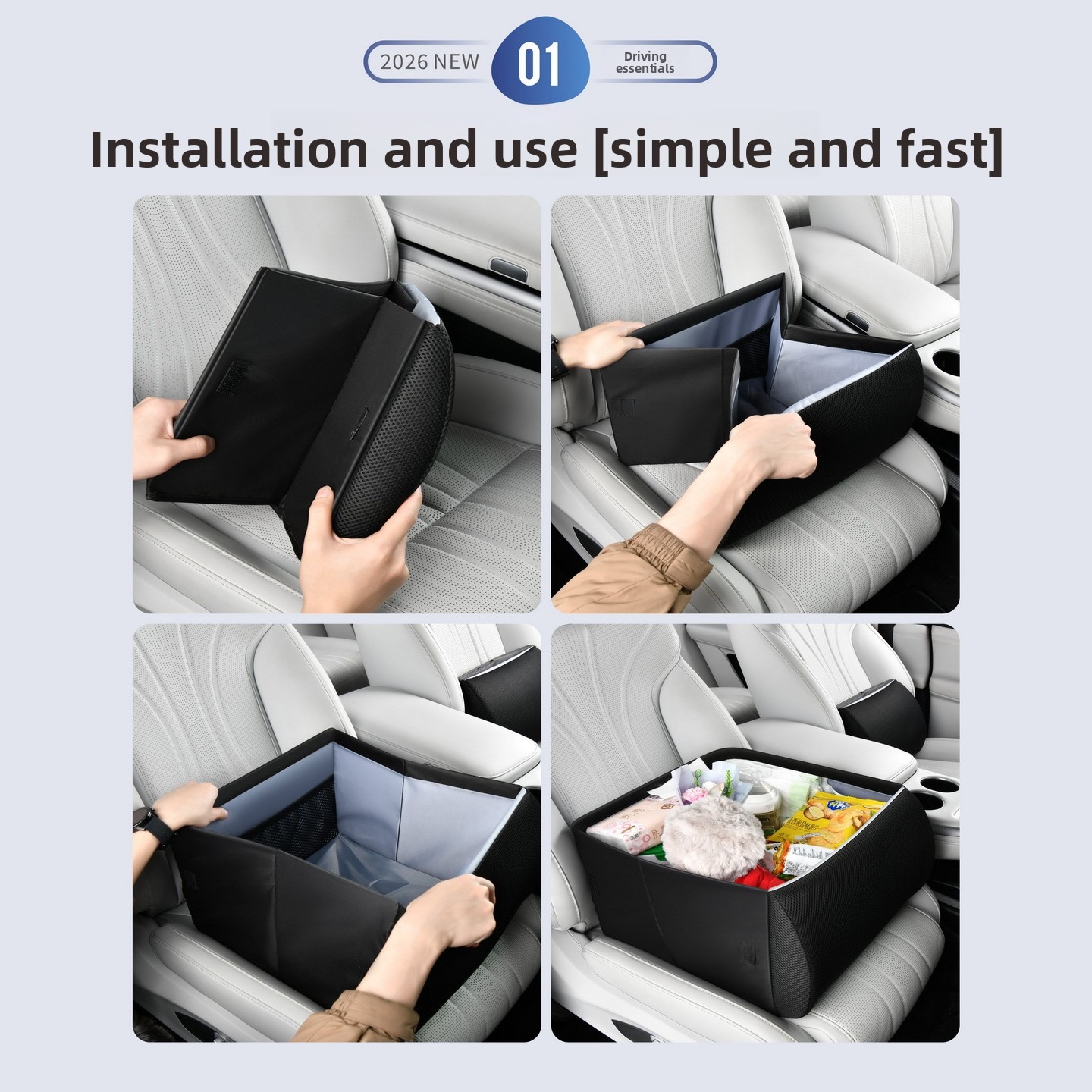 2-in-1多機能カーシートバックレストクッション収納ボック - Car Trunk Organizer Foldable Storage Box のレビューと価格