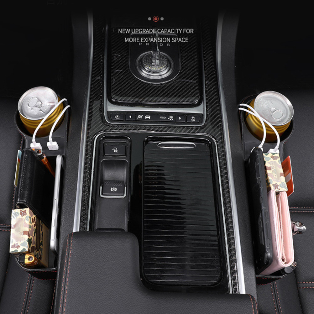 車用シート隙間収納ボックス ブラック ユニバーサル フィラー - Seat Gap Filler Organizer With Usb Charger のレビューと価格