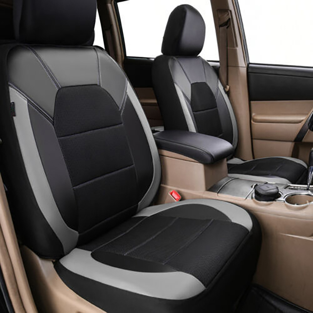 9 ピース/セットカーシートカバー車の革通気性生地ユニバーサ - Leather Car Seat Covers Full Set Universal のレビューと価格