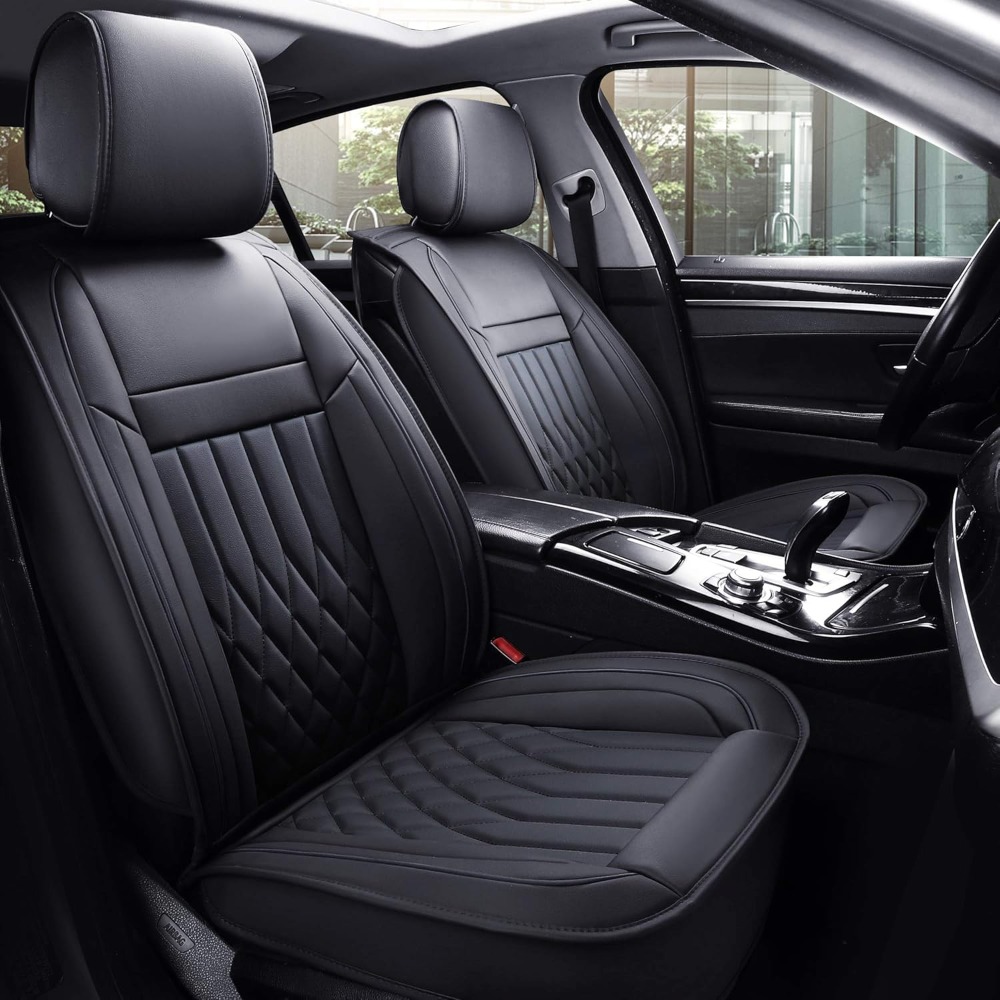 5個入り 車用シートカバー フルセット 防水レザー エアバッ - Leather Car Seat Covers Full Set Universal のレビューと価格