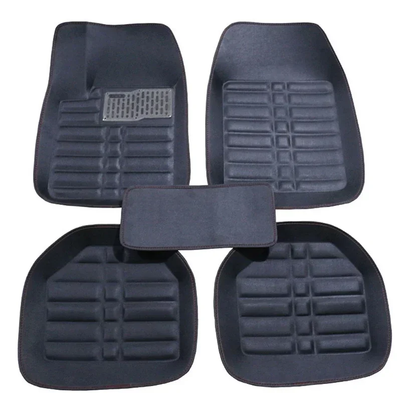 5 個プレミアム簡単クリーン防水自動フットパッドユニバーサル - Car Floor Mats Universal Waterproof Leather のレビューと価格