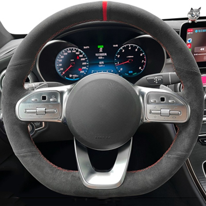 メルセデスベンツ用編組ホイールカバー,黒の滑り止めステアリン - Car Steering Wheel Cover Anti Slip Breathable のレビューと価格