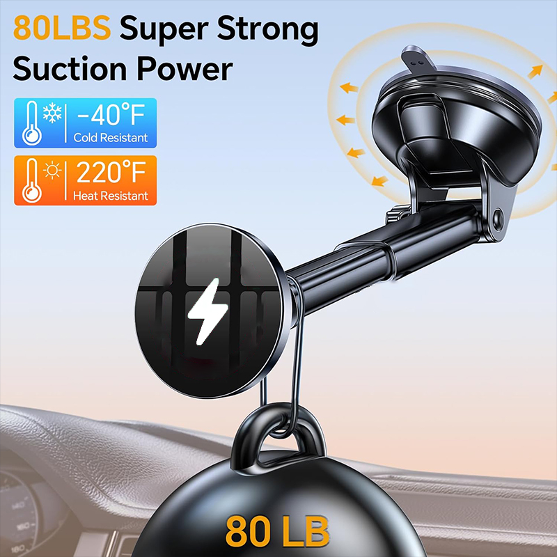 UYUXIO 15W急速充電 磁気ワイヤレス車載充電器 iP - Wireless Car Charger Mount Fast Charging のレビューと価格