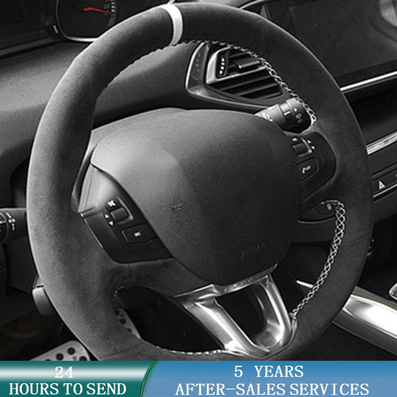 プジョー208用カスタムステアリングホイールカバー,滑り止め - Car Steering Wheel Cover Anti Slip Breathable のレビューと価格